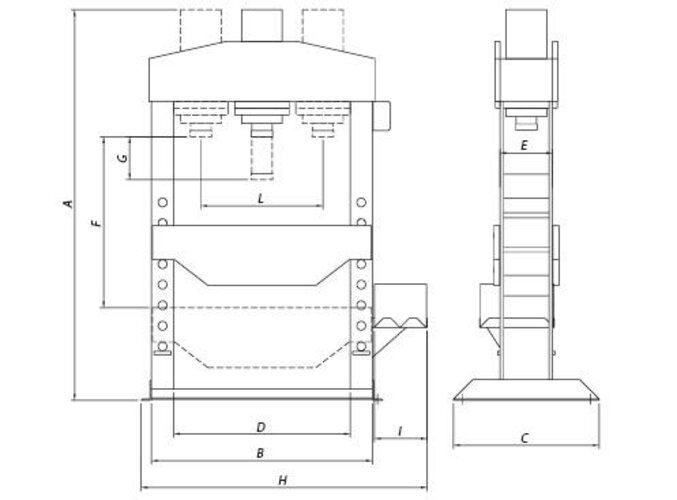 
Lis stojanový, elektro-hydraulický, 100t 1666
