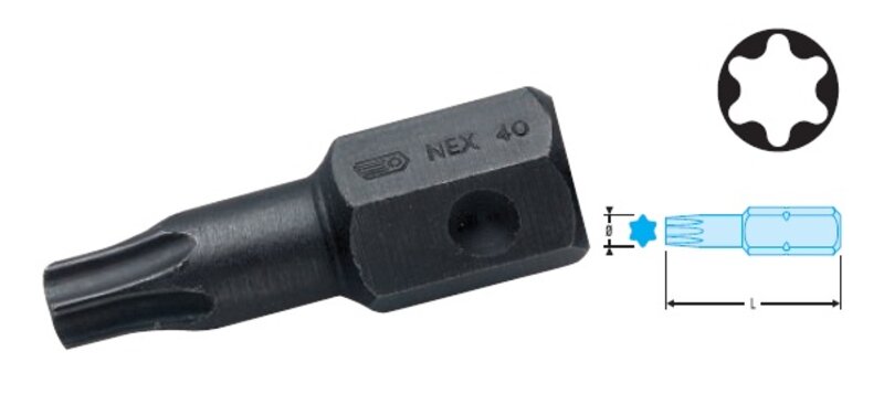 
RÁZOVÝ BIT TORX 25 NEX.25A

