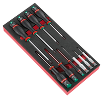 
10DÍLNÁ SADA ŠROUBOVÁKŮ V PĚNOVÉM MODULU MODM.AT6
