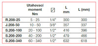 
MOMENTOVÝ KLÍČ 50 NM S RÁČNOU J.208–50
