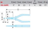 
KLEŠTĚ PŮLKRUHOVÉ OPOUZDŘENÉ 16 CM 193.16CPE
