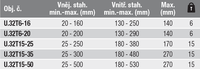 
STAHOVÁK SE 2 POSUVNÝMI ČEL. 20–200 MM U.32T6–20
