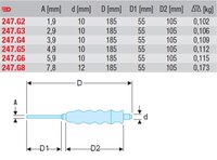 
VYRÁŽEČ OPOUZDŘENÝ – PRŮM. 5 MM 247.G5
