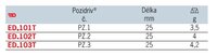 
BIT TORZNÍ 1/4 PZ 3 DÉLKA 25 MM ED.103T
