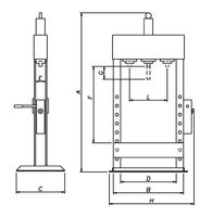 
Lis stojanový, elektro-hydraulický, 150t 1667B

