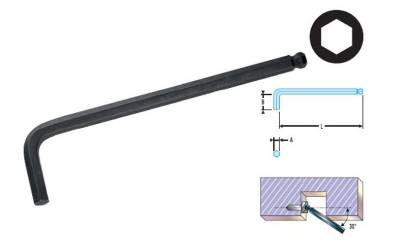 
DLOUHÝ ZÁSTRČNÝ KLÍČ S KULIČKOU 12 MM 83SH.12
