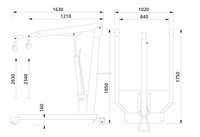 
Hydraulický dílenský jeřáb 2,5t WN25
