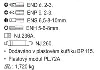 
SADA ÚDER. NÁŘADÍ 3/8 12 KUSŮ NJ.261M
