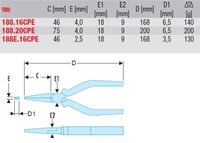 
KLEŠTĚ S PLOCHÝMI ČELISTMI OPOUZDŘENÉ 16 CM 188E.16CPE
